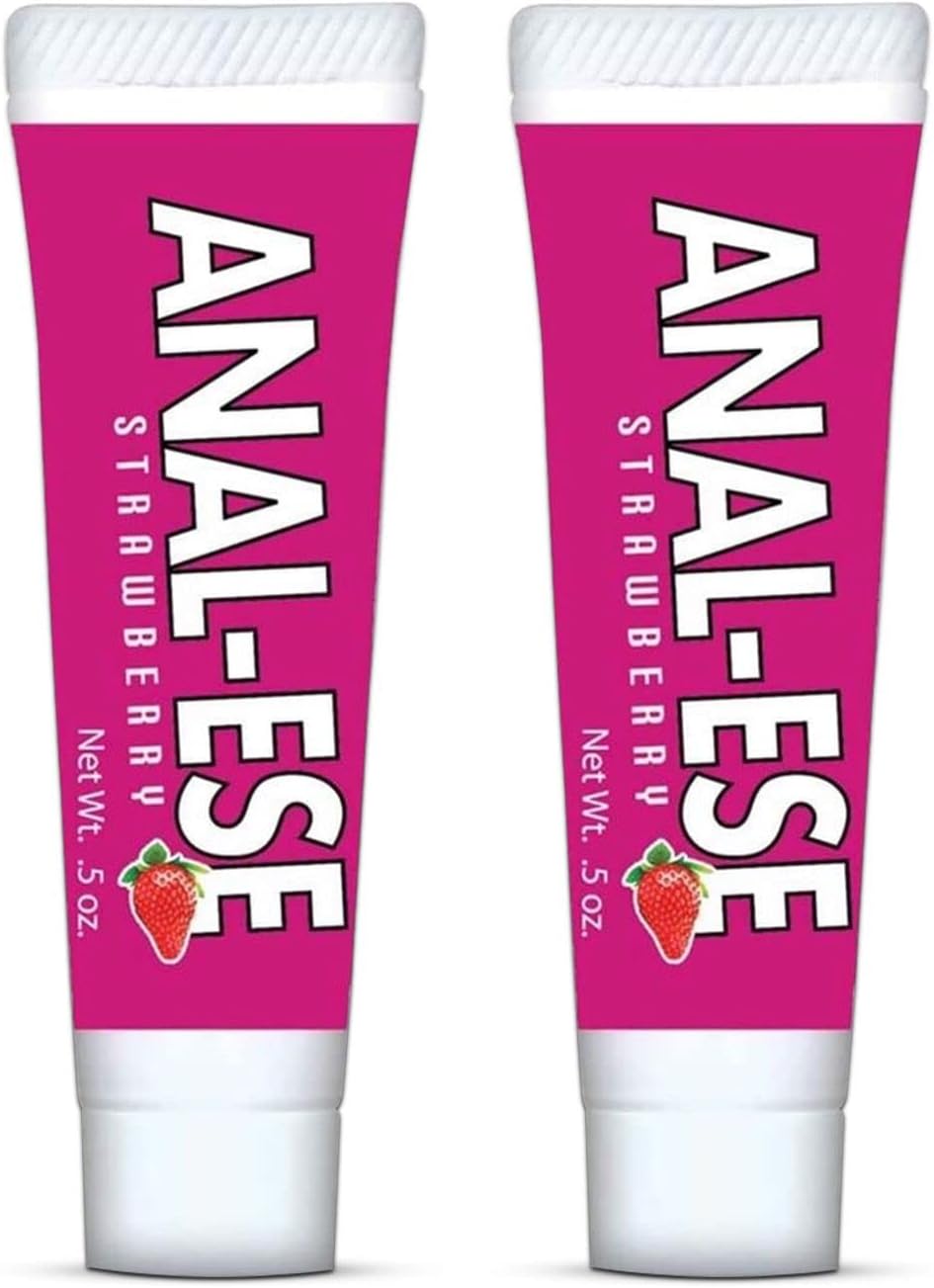 Anal-Ese Flavored Desensitizing Gel, Strawberry -1 Pack .5Oz